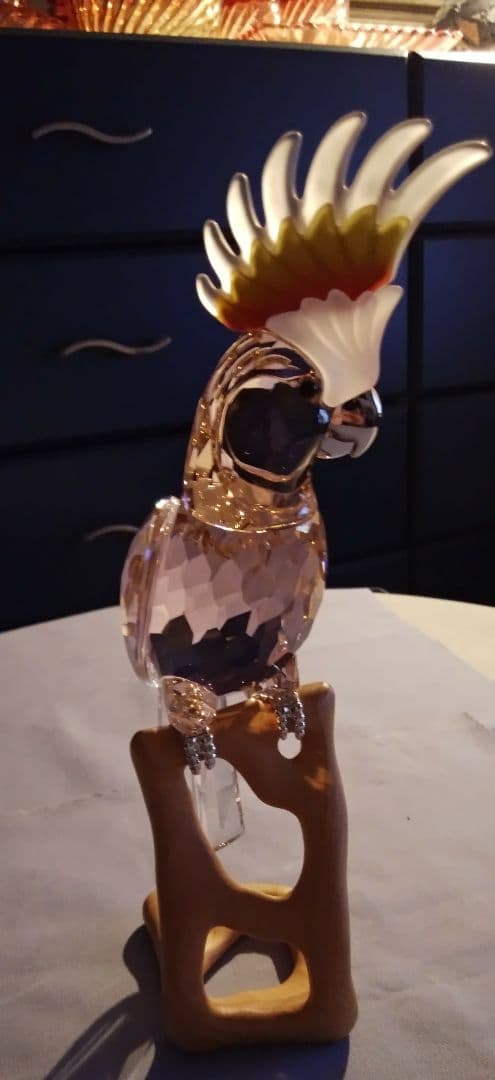 【SWAROVSKI】 スワロフスキー　 オウム　　 クリスタルガラス