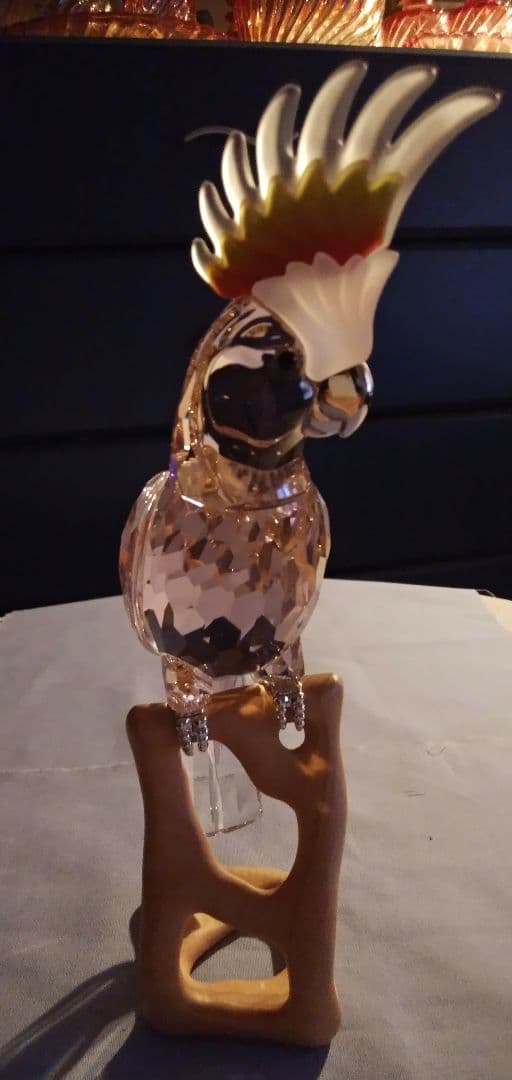 【SWAROVSKI】 スワロフスキー　 オウム　　 クリスタルガラス
