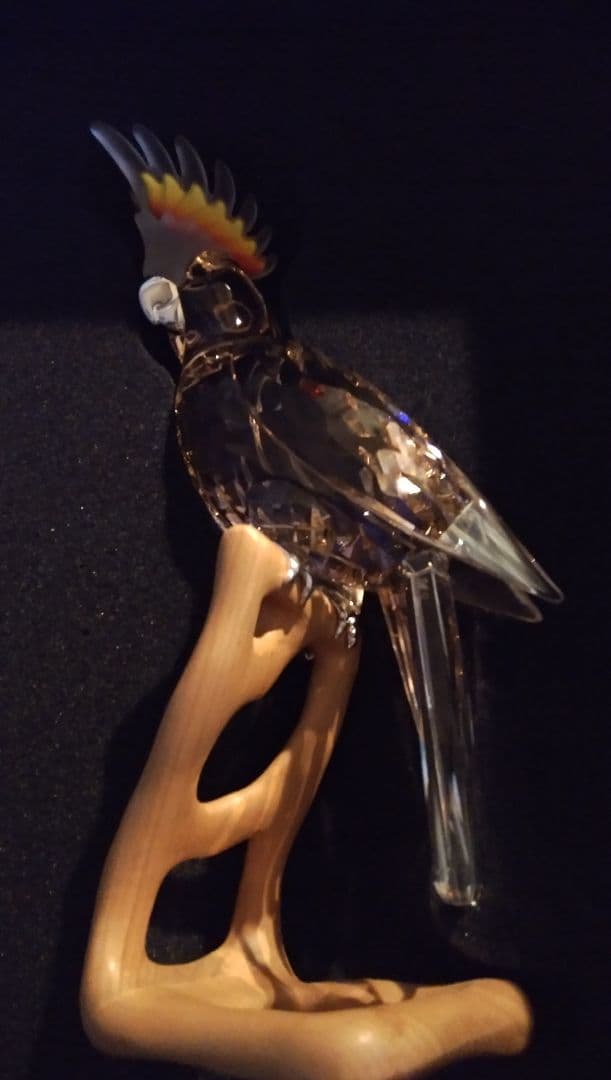 【SWAROVSKI】 スワロフスキー　 オウム　　 クリスタルガラス