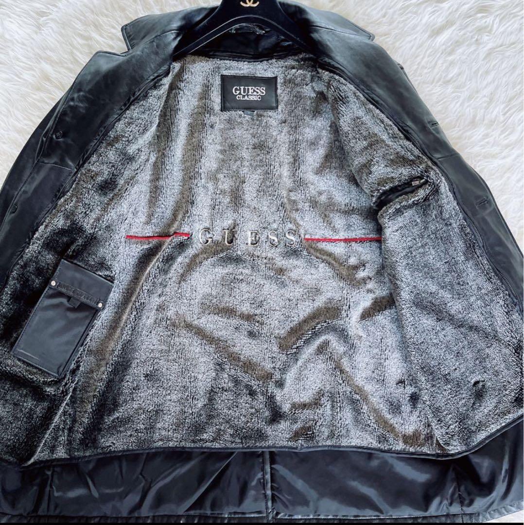 【GUESS CLASSICS】ラムレザージャケット ブラック