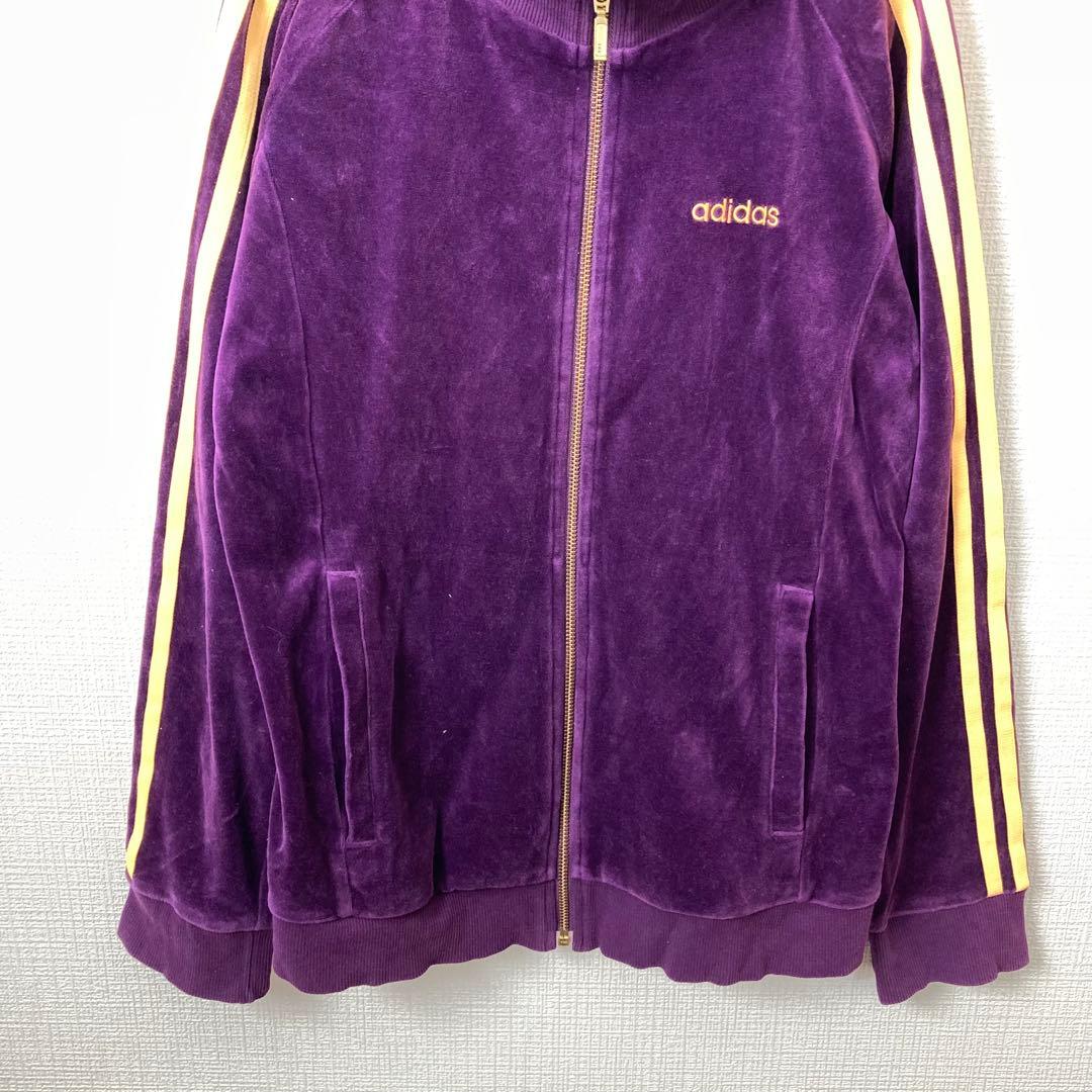 030 ベロア adidas アディダス トラックジャケット トラックトップ 紫