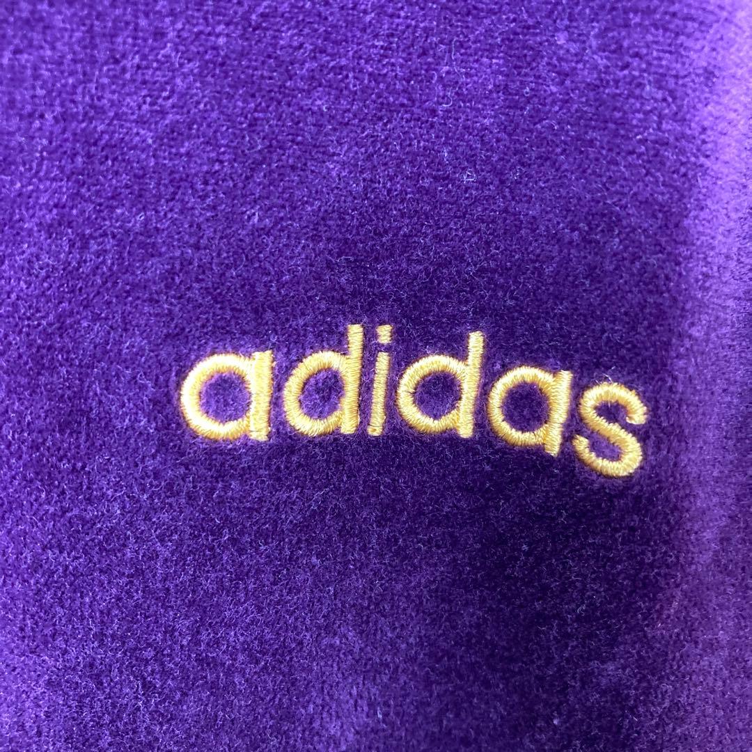 030 ベロア adidas アディダス トラックジャケット トラックトップ 紫