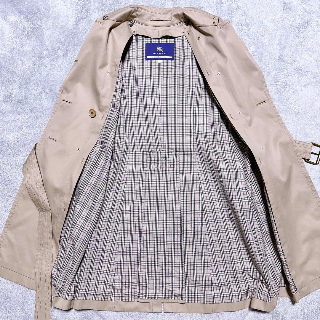 【未使用】バーバリーブルーレーベル トレンチコート ライナー ノバチェック 金具
