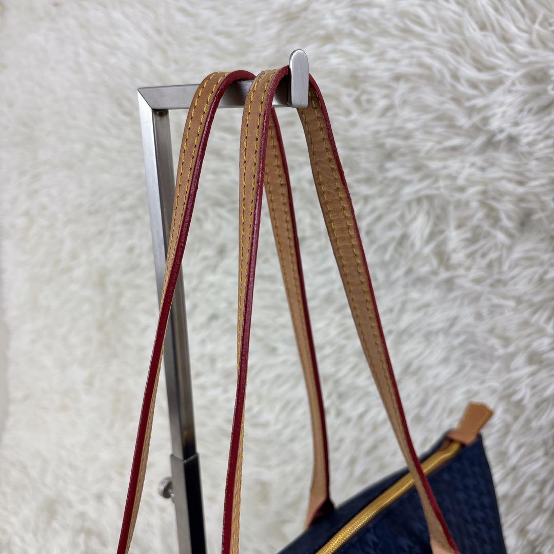ま*う様 美品✨ロベルタピエリ トートバッグ タタミ ヌメ革 ネイビー ビジネス