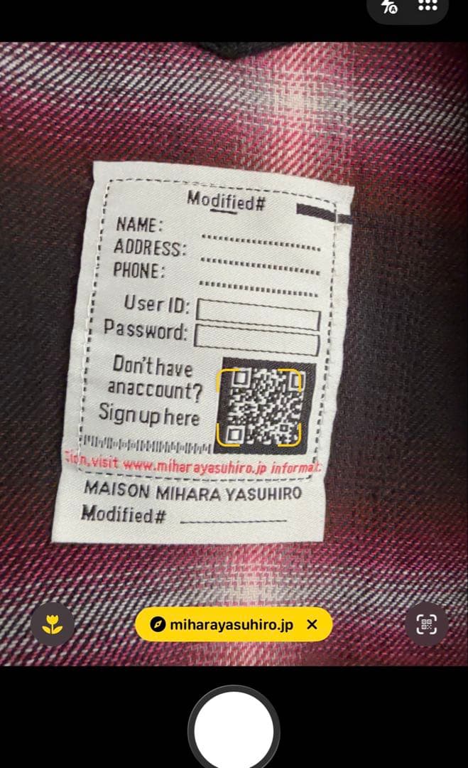 Maison MIHARA YASUHIRO フーディーチェックシャツ 46