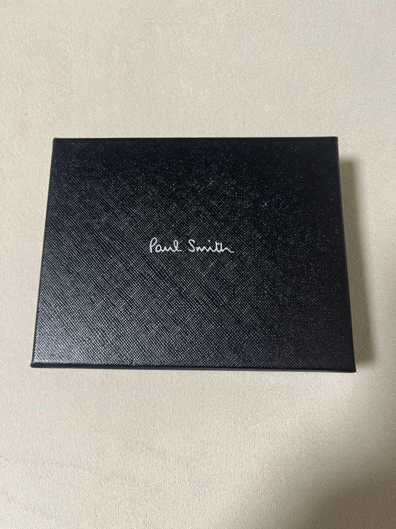新品　Paul Smith ポールスミス 二つ折り財布 黒　マルチストライプ