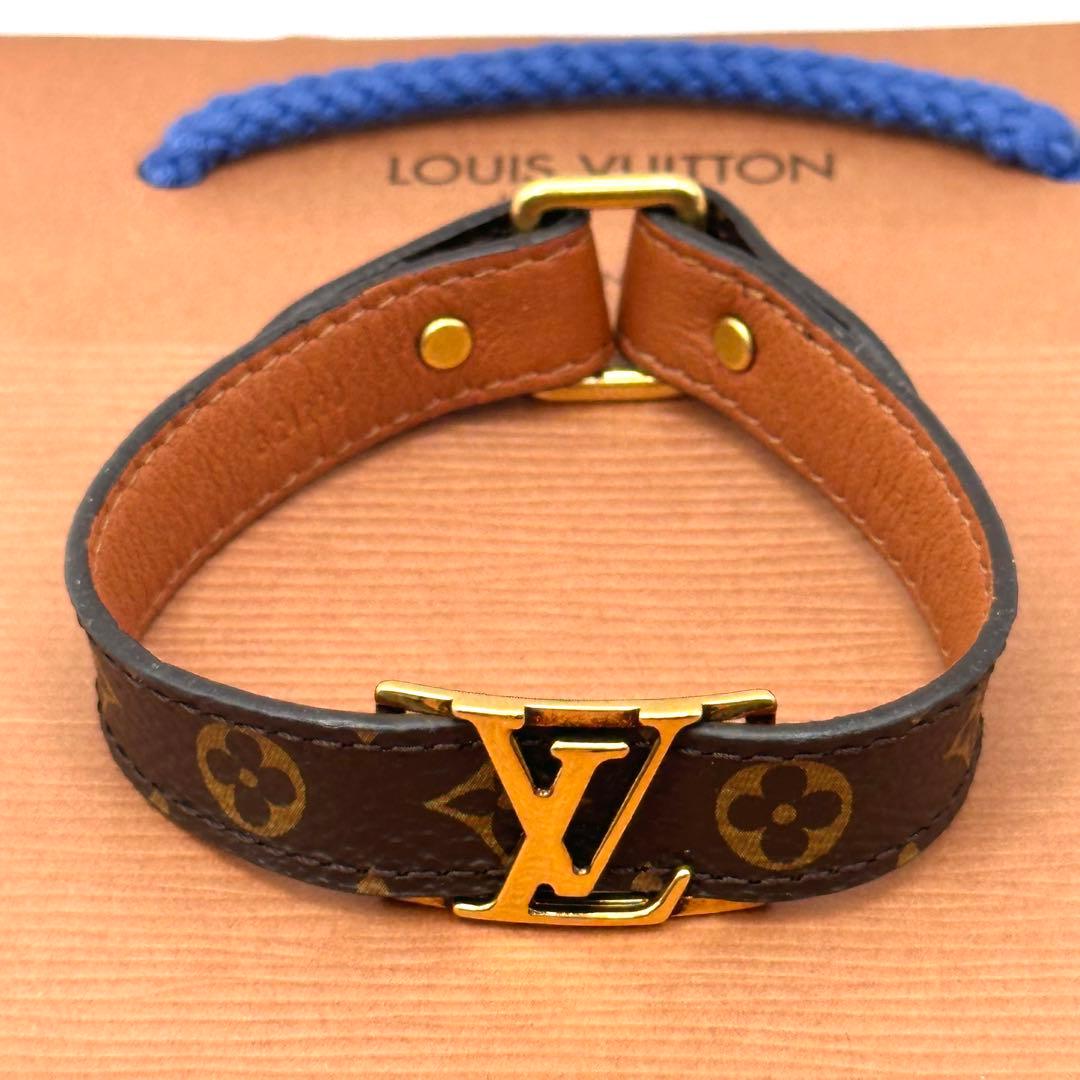 LOUIS VUITTON モノグラム ブラスレ LVロゴ ブレスレット
