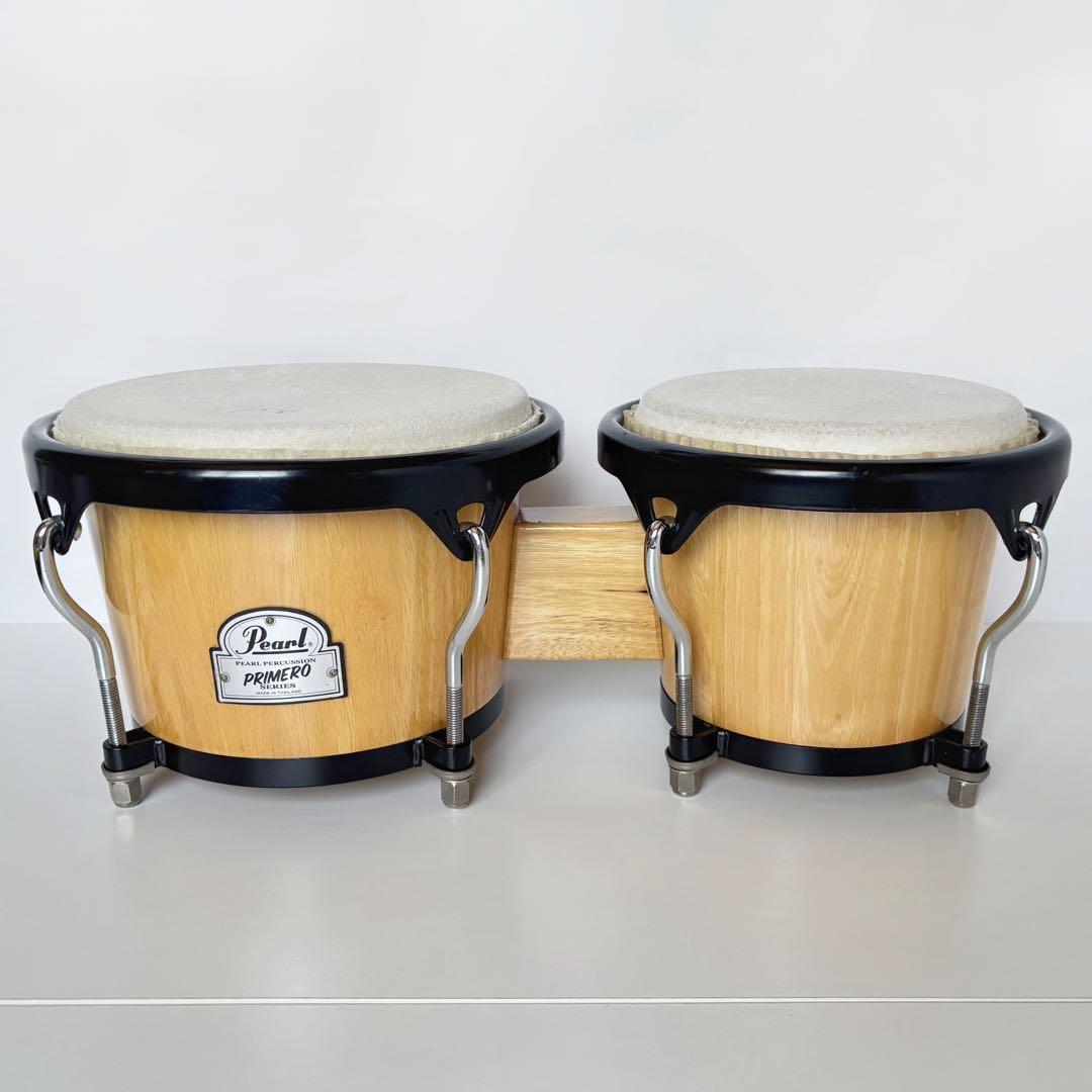 Pearl PRIMERO ボンゴ スタンド付き 本革ヘッド 手触り良好