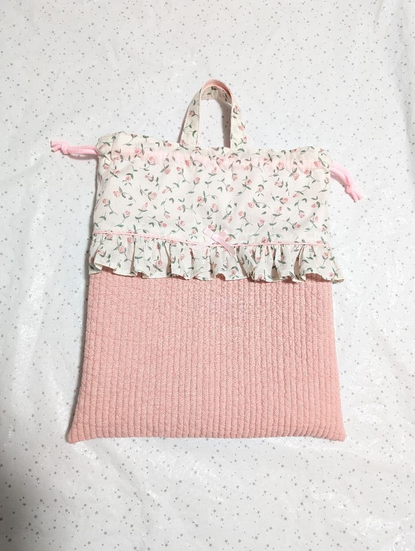 リバティ　フローラ×ヌビ　レッスンバッグ上履き入れ体操服