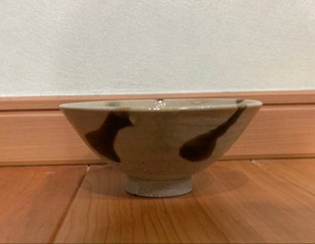 益子焼　濱田窯　鐵釉　三彩手茶碗　飯碗　1 客