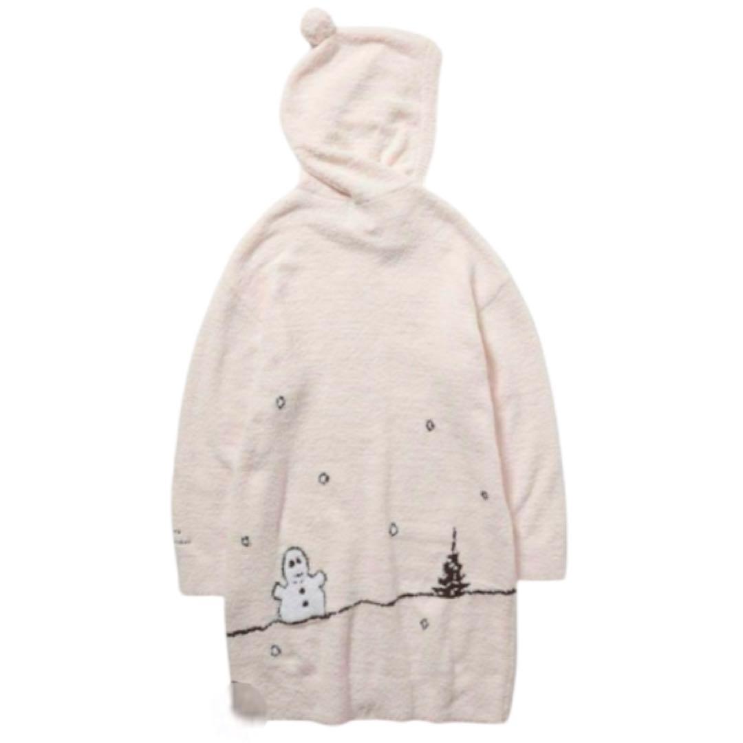 ジェラートピケ　スヌーピー PEANUTS パネルジャガードフードドレス