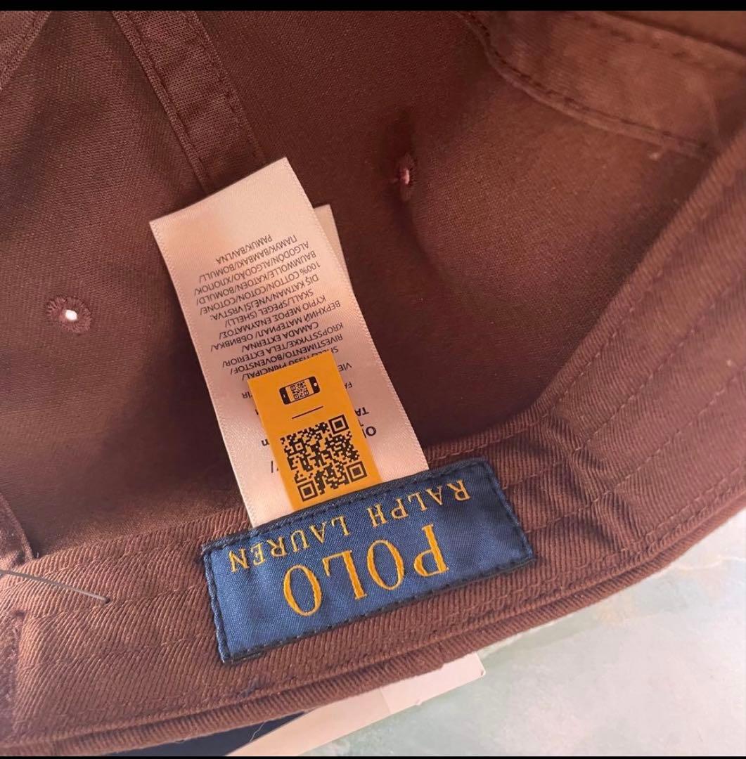 正規品✴︎polo ralphlaurenブラウン キャップ 帽子