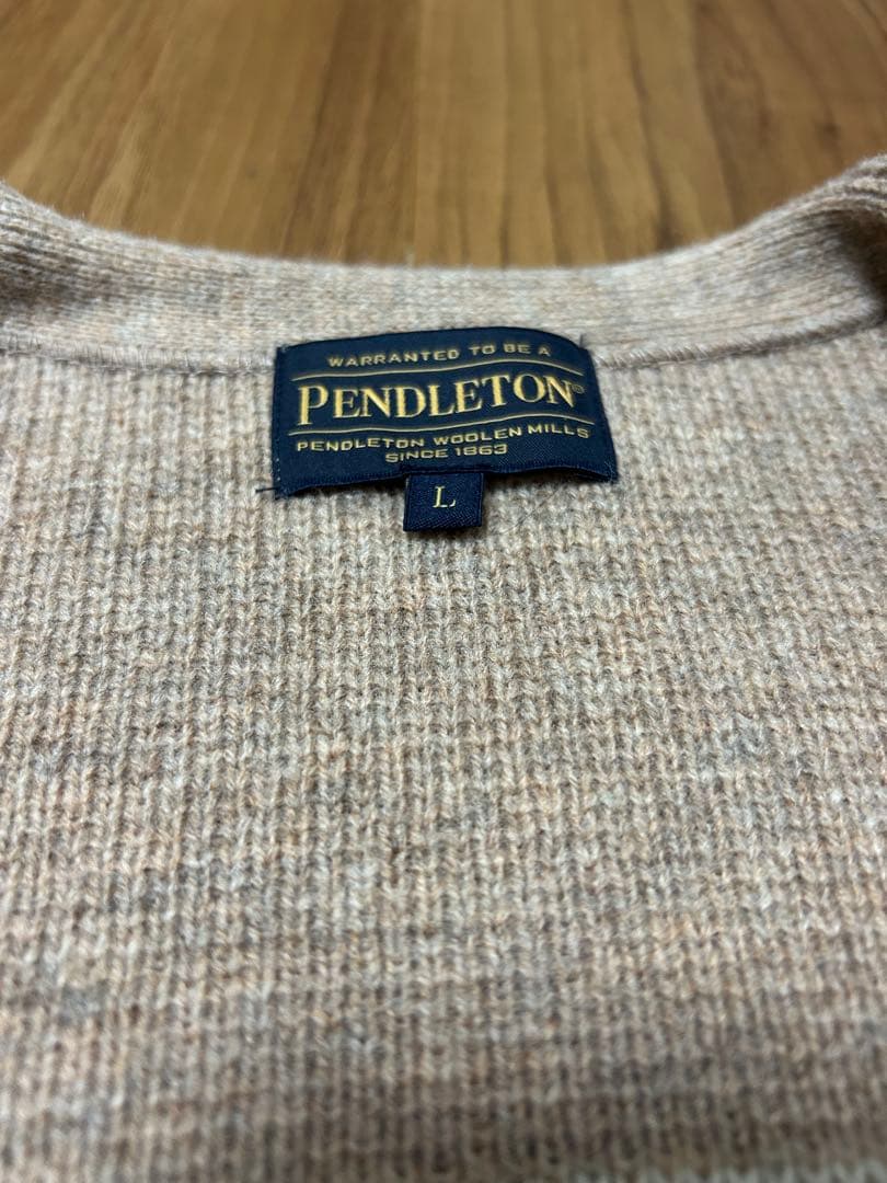 Pendleton ベージュ カーディガン L
