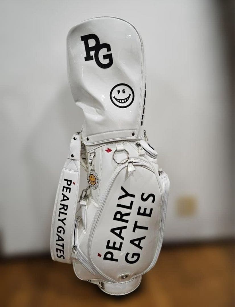 新品　PEARLY GATES パターンオーダー品 　キャディーパッグ　白
