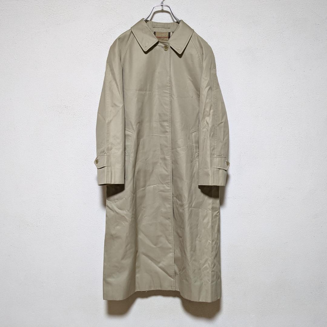 美品 80～90s バーバリー ステンカラーコート レディース 白タグ 21