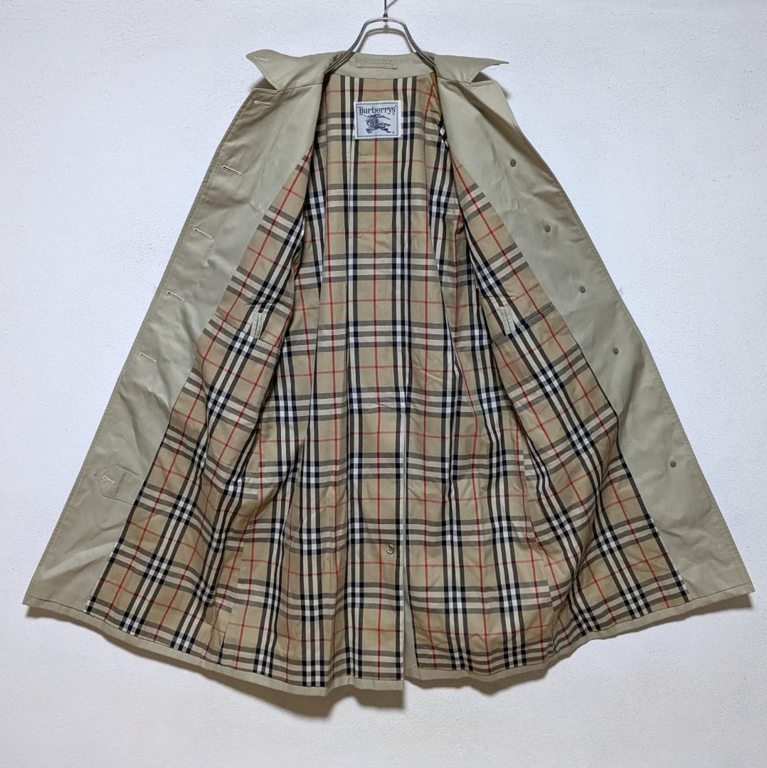 美品 80～90s バーバリー ステンカラーコート レディース 白タグ 21