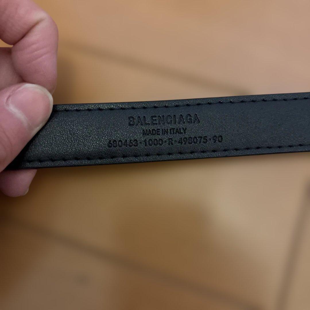 BALENCIAGA ブラック ベルト BBロゴ