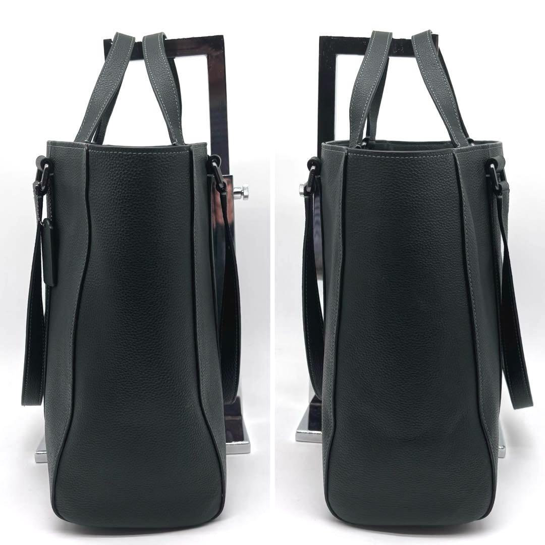 ✨極美品✨コーチ　トートバッグ　ハドソン　ダブルハンドル　2way　グリーン