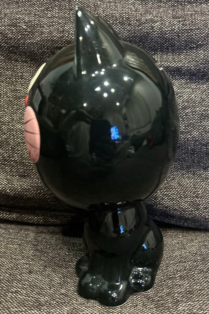 希少♡内藤ルネ　黒猫　陶器　大きい貯金箱　年代　物　ヴィンテージ