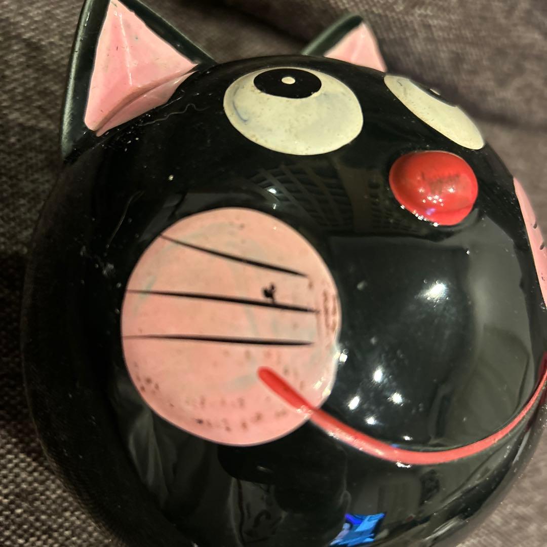 希少♡内藤ルネ　黒猫　陶器　大きい貯金箱　年代　物　ヴィンテージ