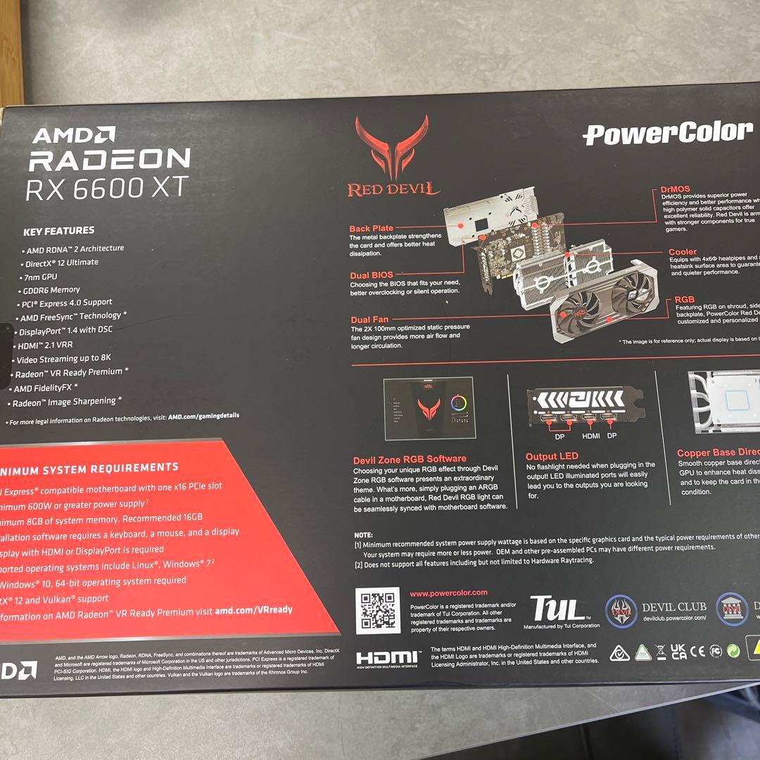 未使用AMD Radeon RX 6600XT 8GB