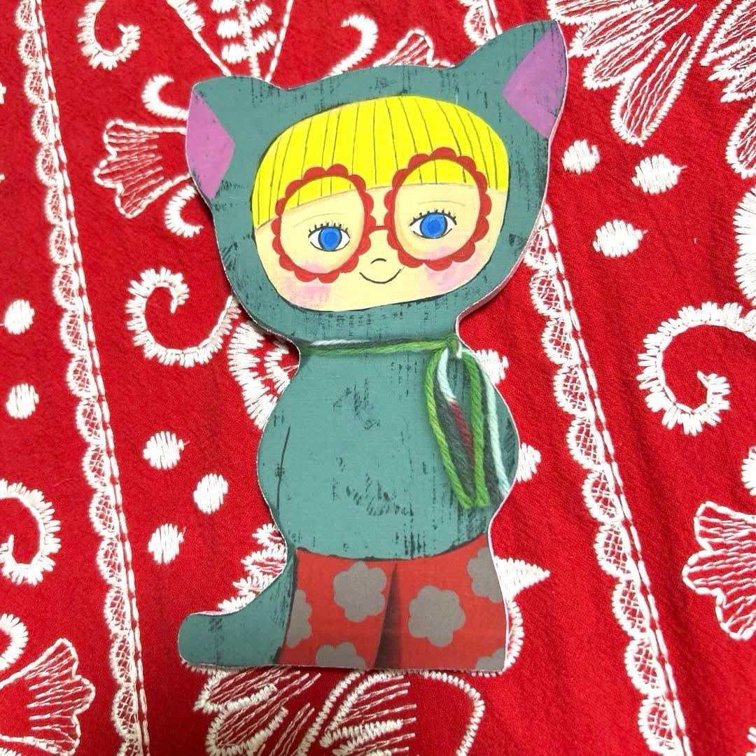 【希少】marini＊monteany 木のオブジェ　木製オーナメント　猫