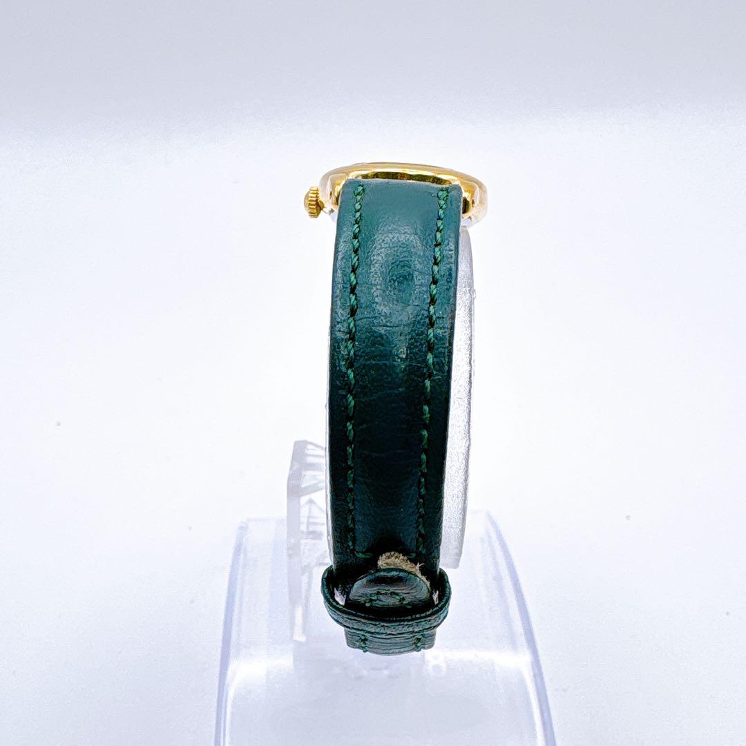 稼働品 SEIKO ゴールド グリーン 腕時計 N 電池交換済 レディース