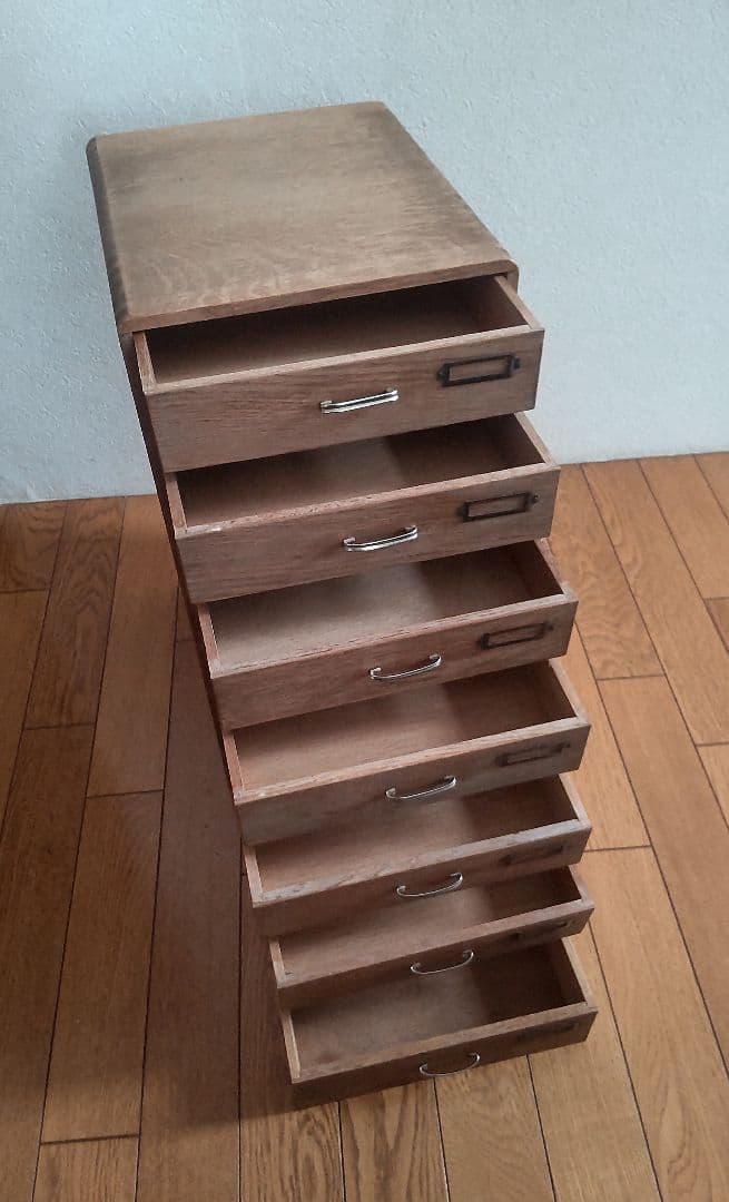 木製　７段　小引き出し　収納　昭和レトロ