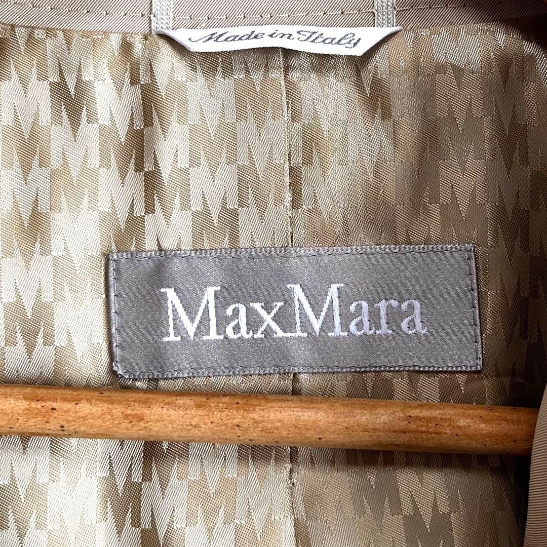 【美品】MaxMara イタリア製 銀タグ　ショート　トレンチコート 42