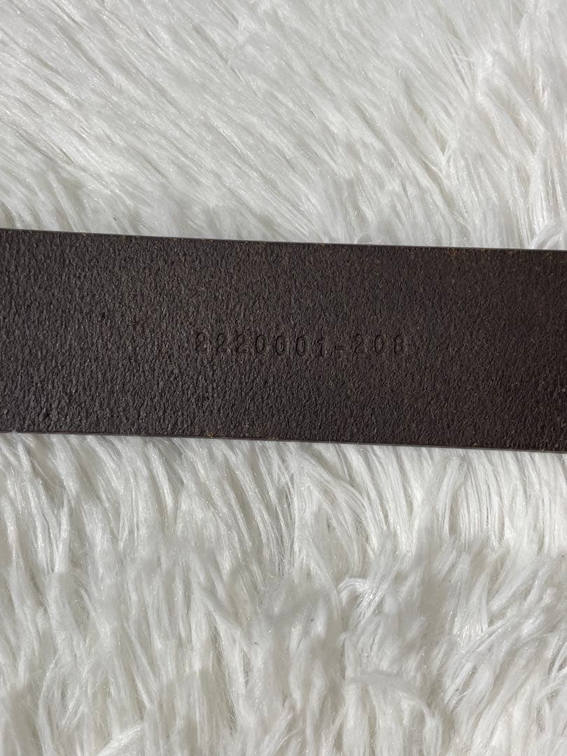 美品　Ralph Lauren 本革 レザーベルト ブラウン ゴールドバックル