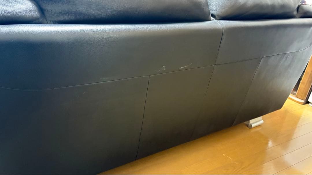 【極美品】italsofa 黒レザー　2人掛けソファ