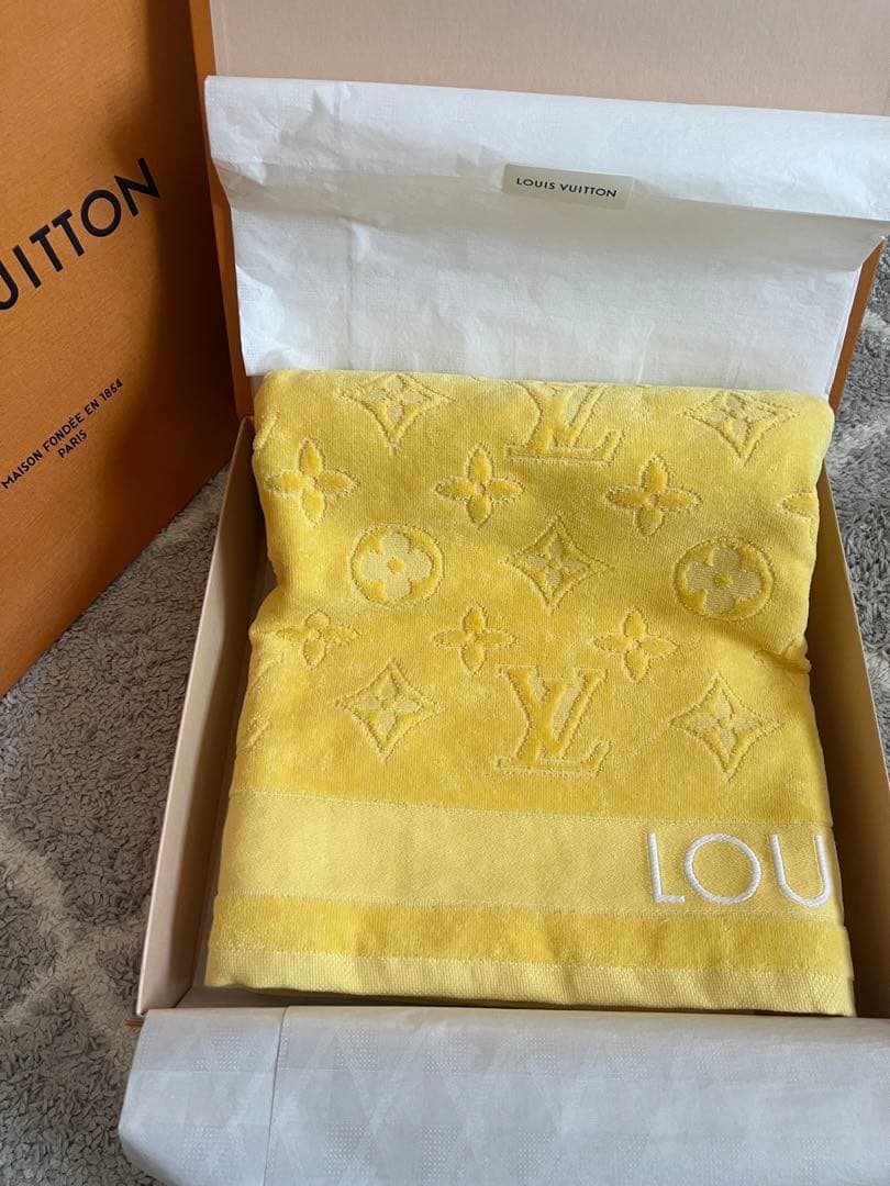 ミロチュ　LOUIS VUITTON ルイヴィトン　ビーチタオル　イエロー