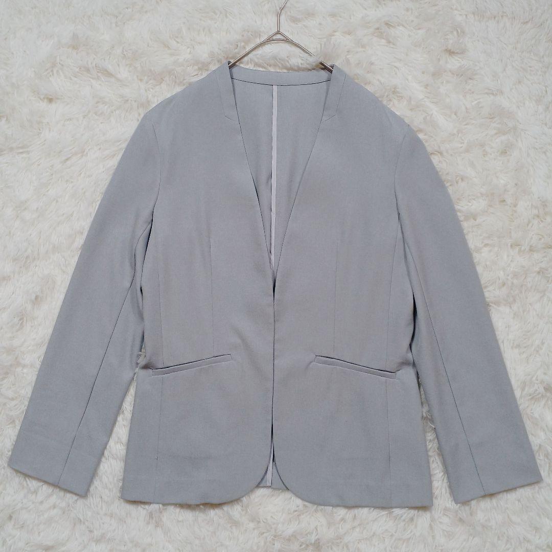 23SS/any sis エニースィス パンツスーツセット ノーカラー グレー