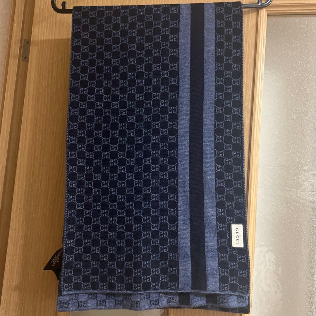 GUCCI マフラー GG柄 100%ウール