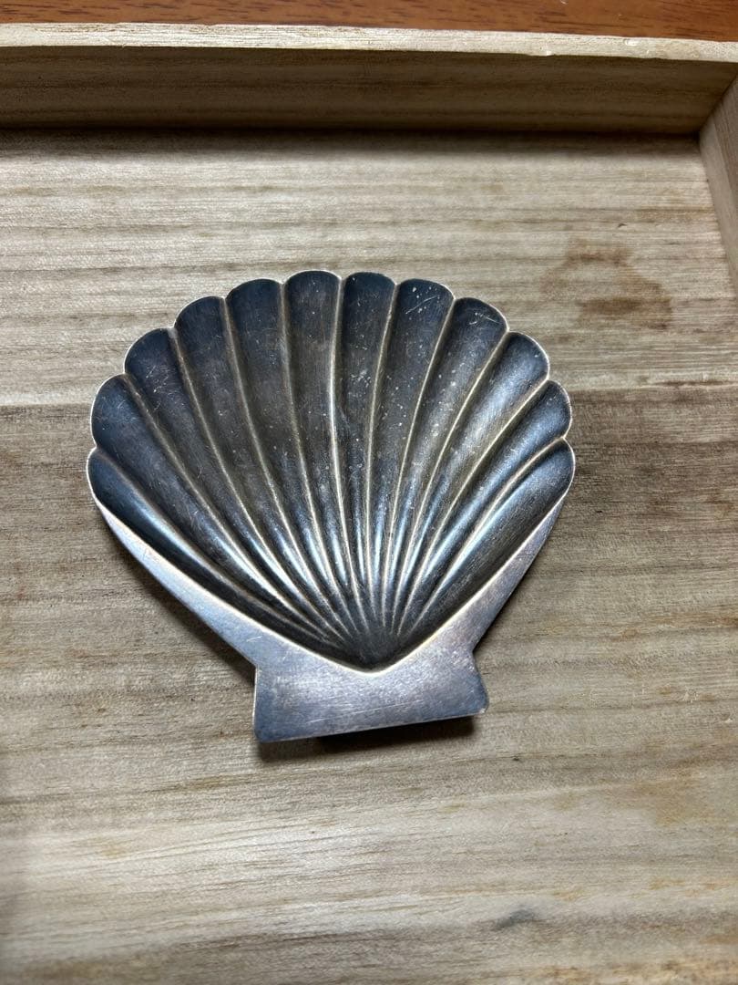純銀 STERLING 950スターリング K.UYEDA KUTANI 貝殻型