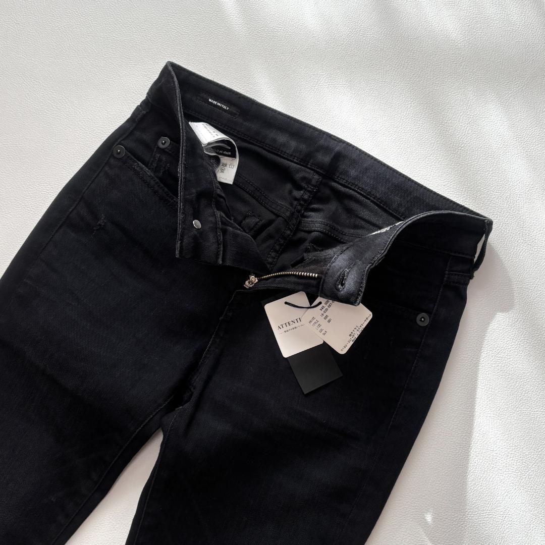 新品 R13 alison skinny ブラックデニム イタリア 裾クラッシュ
