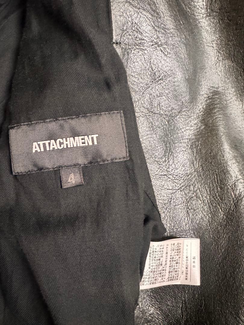 希少サイズ4 attachment レザーライダース　アタッチメント　馬革