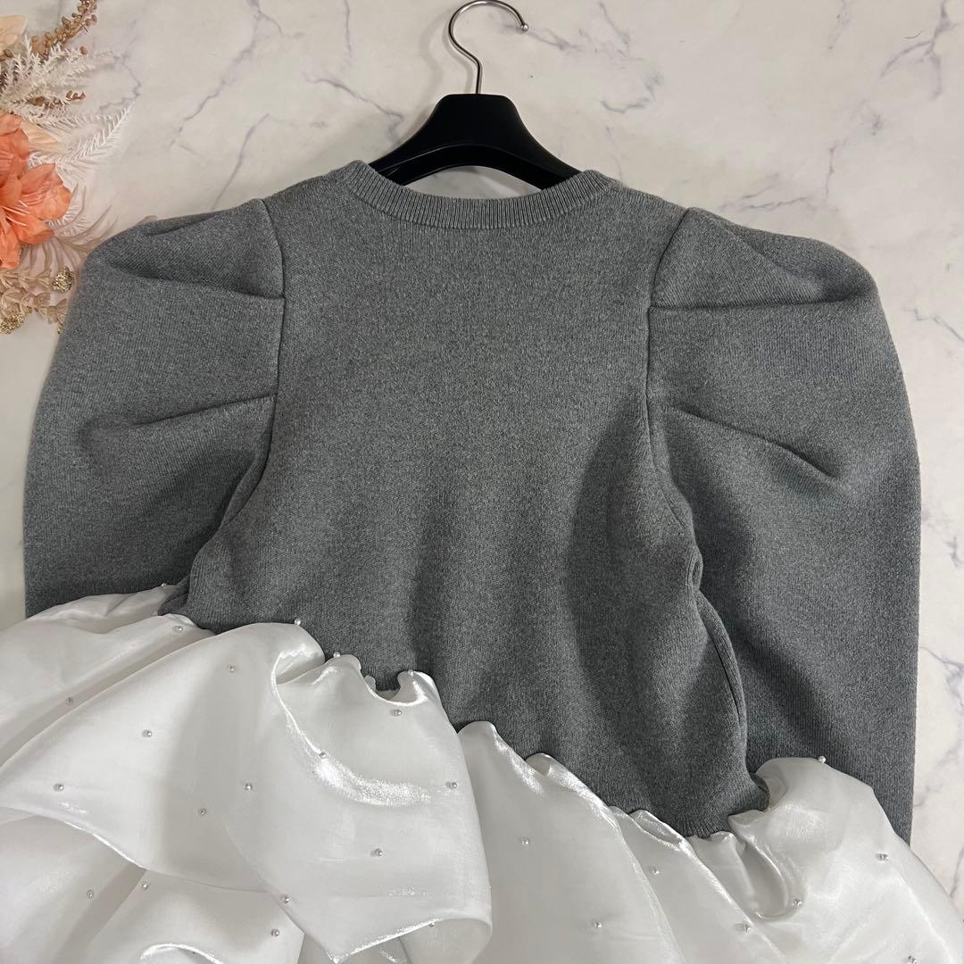 Bibiy. ビビィ AMELIE PEPURAMU KNIT グレー