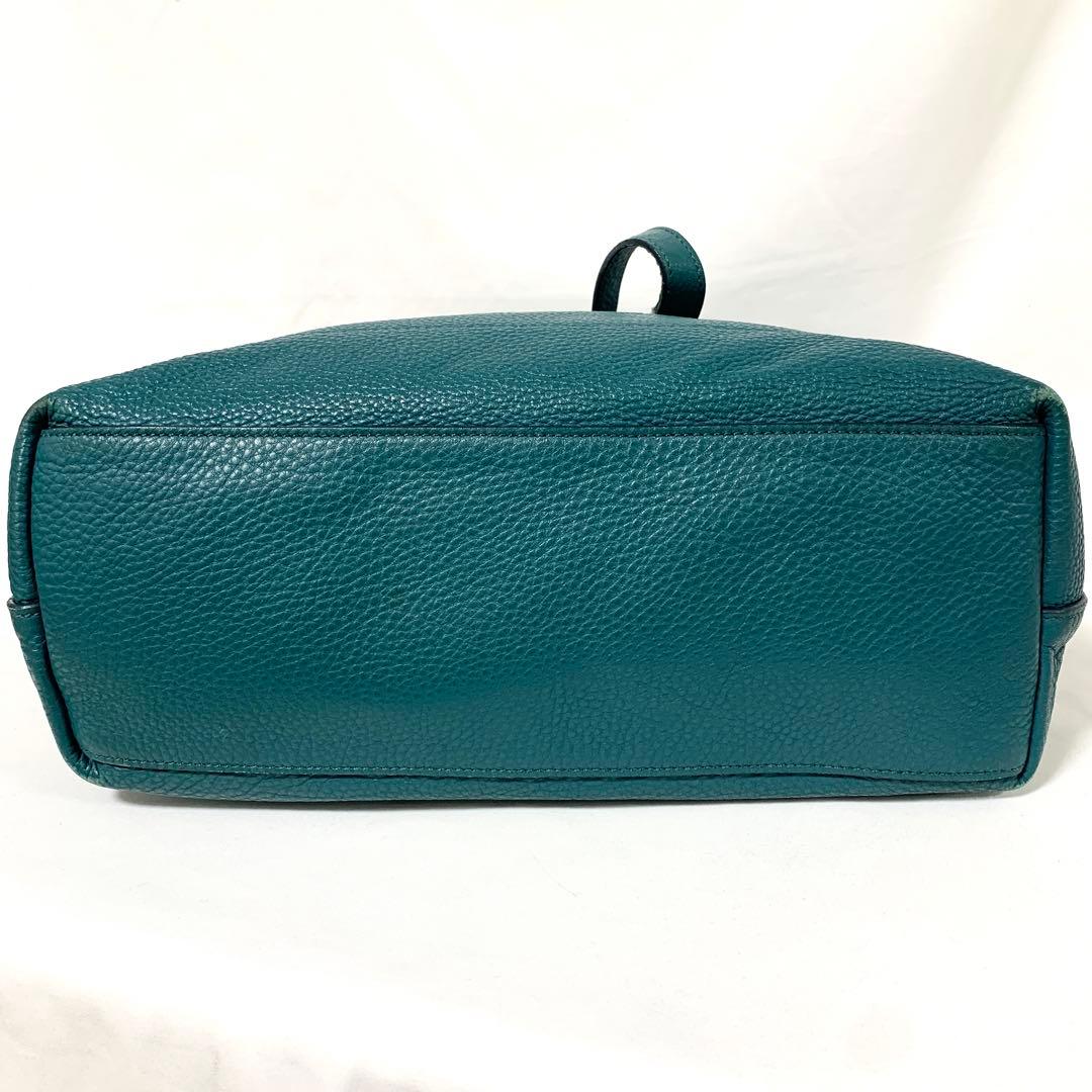 良品✨ プラダ　ヴィッテロダイノ　オールレザー　トートバッグ　肩掛け　ブルー系