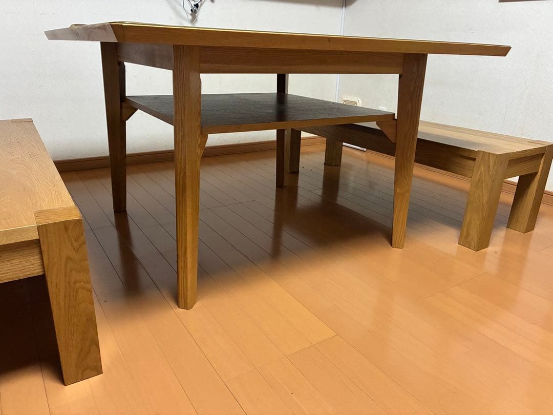 値下げ ※引き渡し　ニトリダイニングテーブル　IKEA ベンチセット