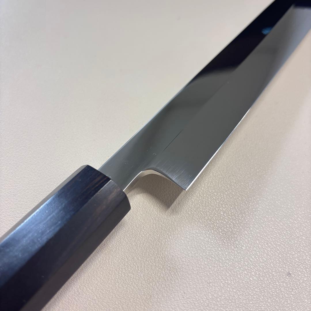 240mm柳刃包丁 鏡面 黒檀八角柄八角柄 刺身包丁 全鋼︑︐