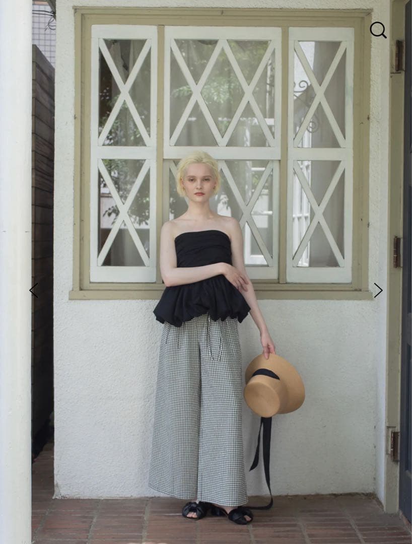【新品】RANCLIC 2way ribbon peplum top