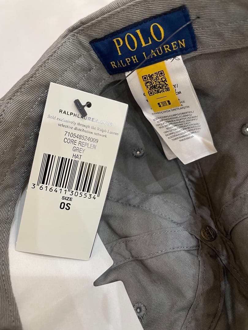 【新品】Polo Ralph Laurenポロラルフローレン　キャップ帽子グレー