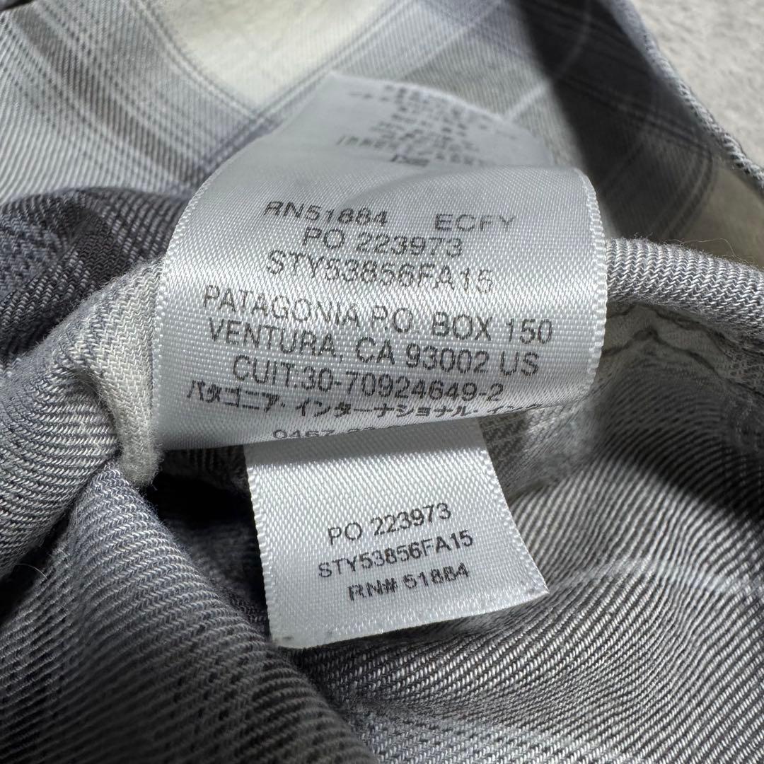 patagonia 15年製 バックショットシャツ ブラック ホワイト オンブレ