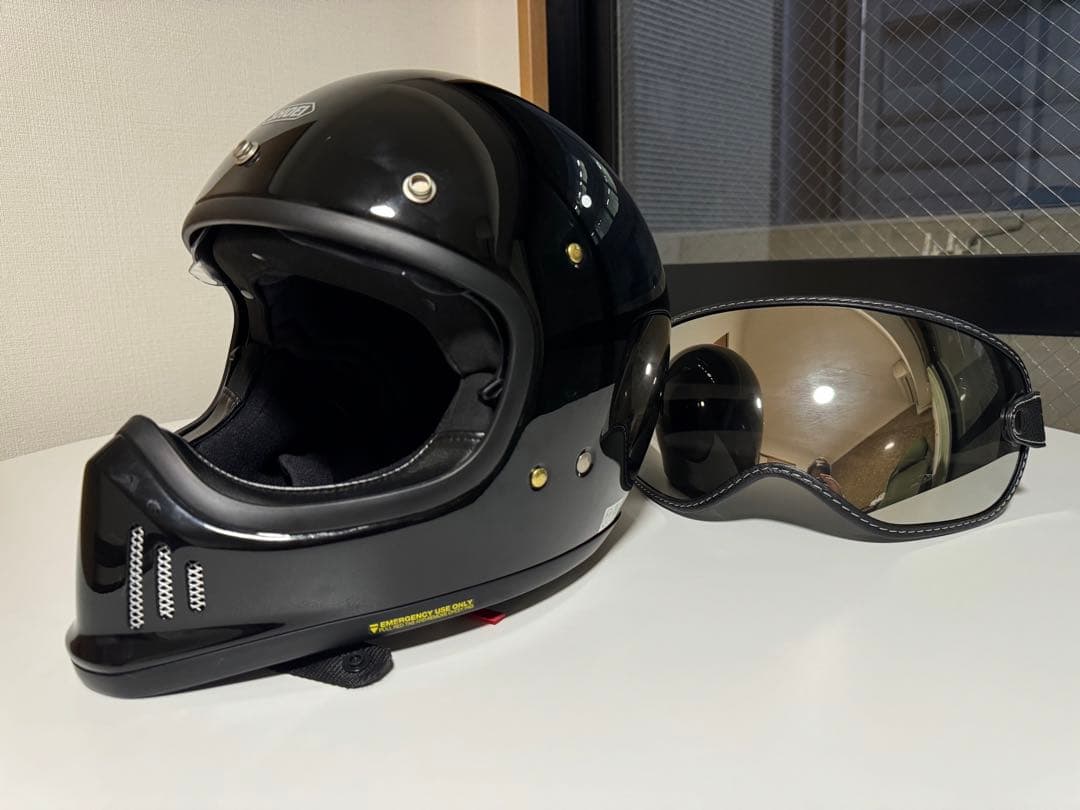 【美品】SHOEI EX-ZERO ブラック XLサイズ（ゴーグル付き）