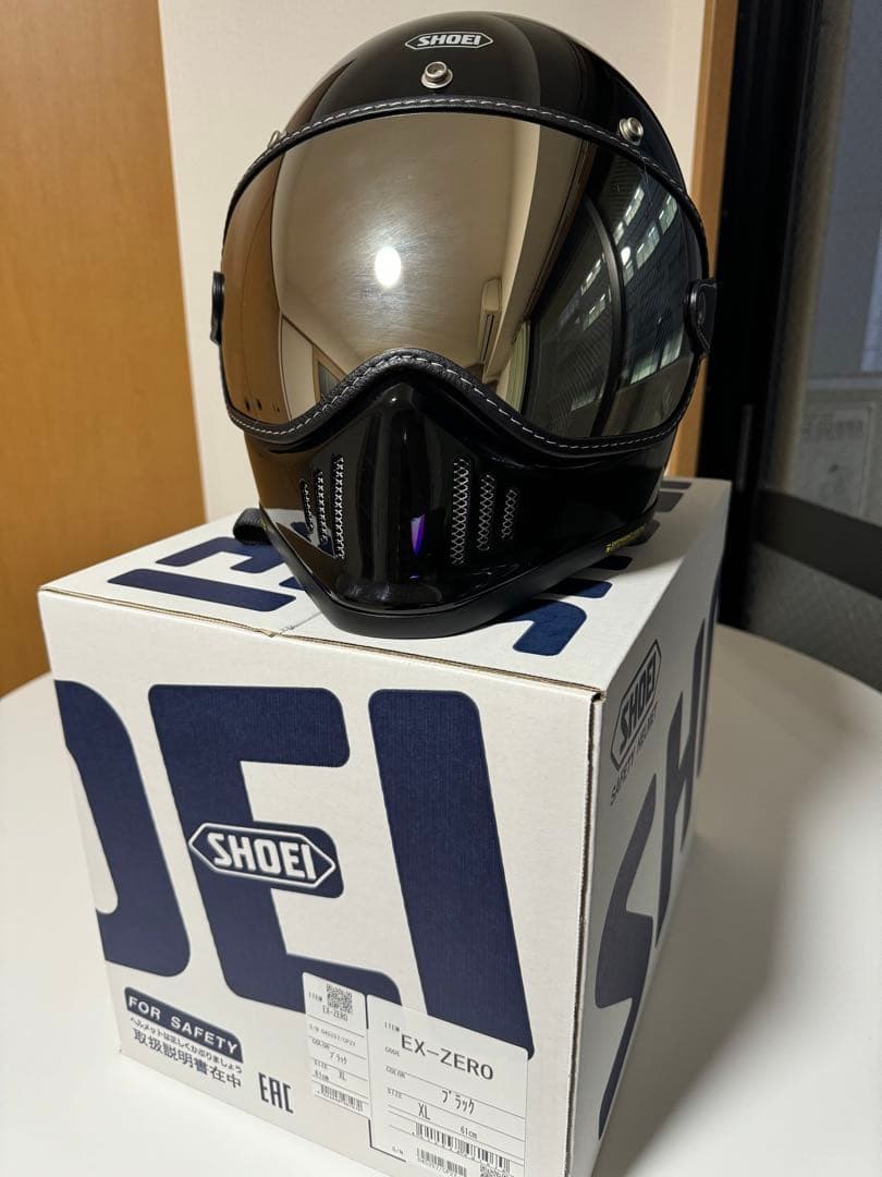 【美品】SHOEI EX-ZERO ブラック XLサイズ（ゴーグル付き）