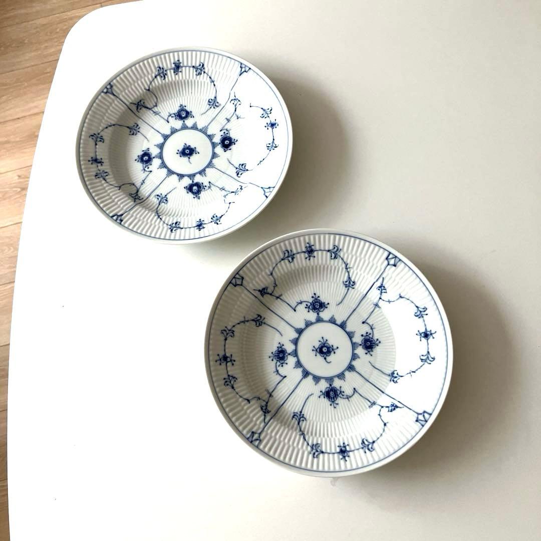 ロイヤルコペンハーゲン　ブルーフルーテッド プレイン 25 2枚セットで♪