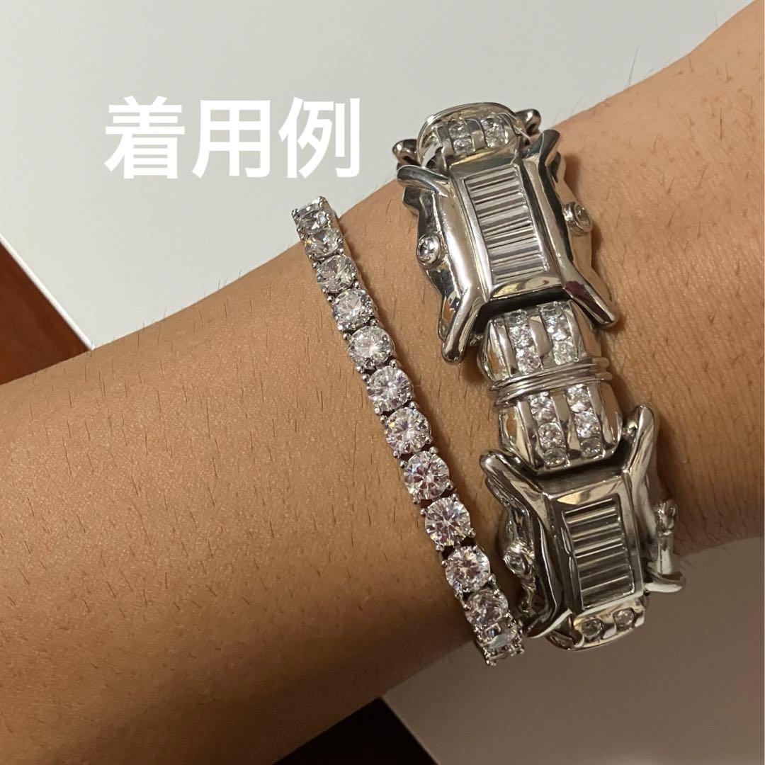 舐達麻着用 シルバー925 テニスブレスレット ジルコニア アバランチ