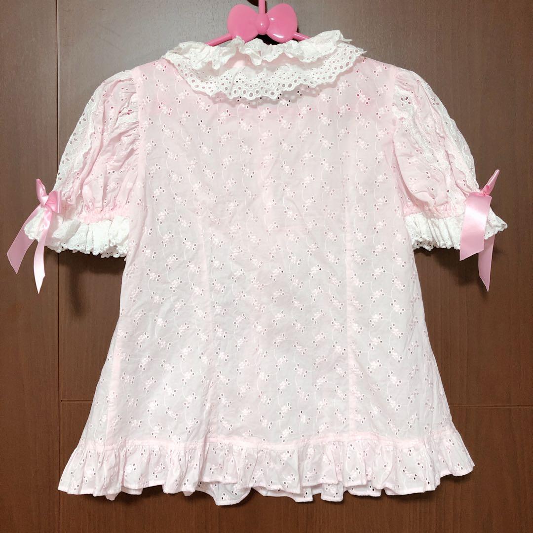 Angelic Pretty♡いちごレース半袖ブラウス♡ピンク
