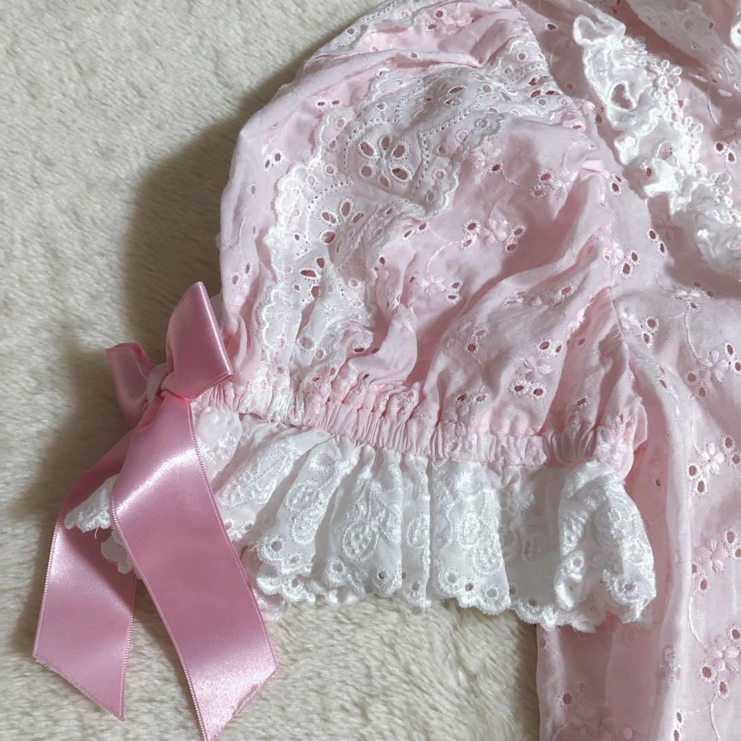 Angelic Pretty♡いちごレース半袖ブラウス♡ピンク
